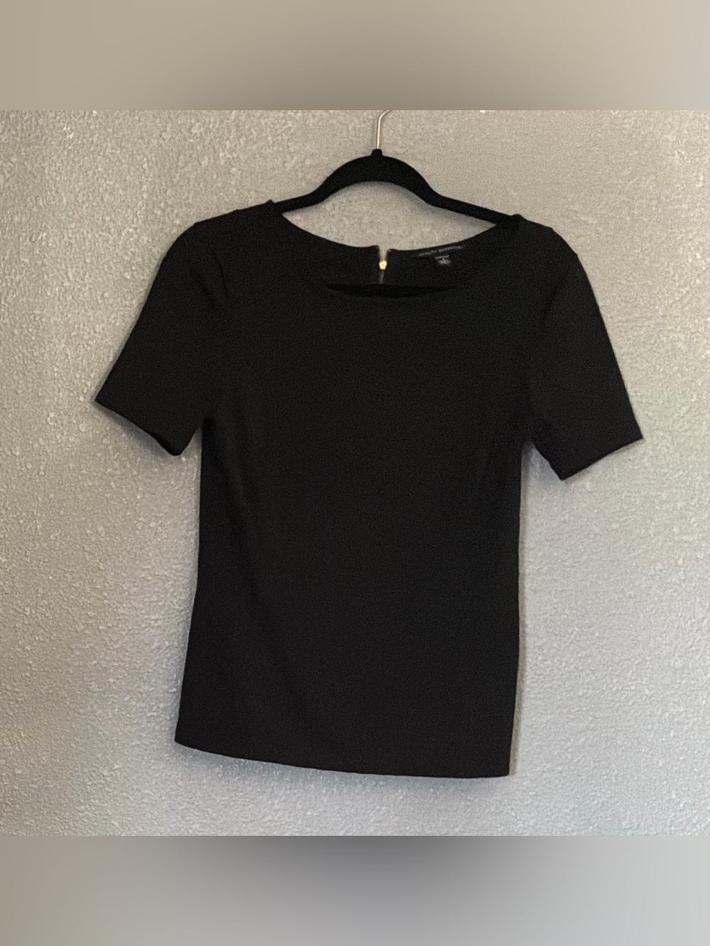 Banana Republic Black Short-Sleeve Crewneck Top